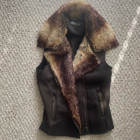 Members Only Jackets & Blazers - Members only faux fur vest